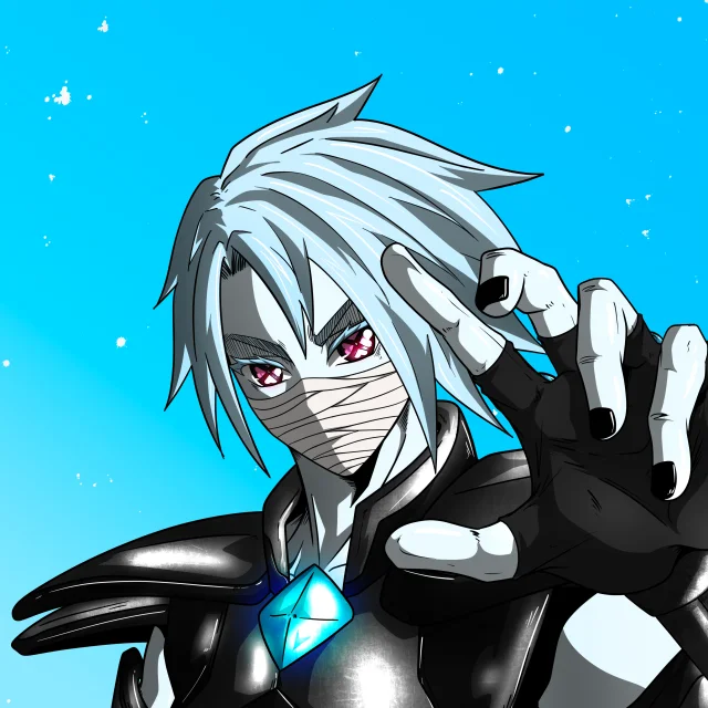 ALIEN #660. Illustration du NFT Alienzone. Eyes: Shinmoku; Hair: Bôshuku; Mark: None.