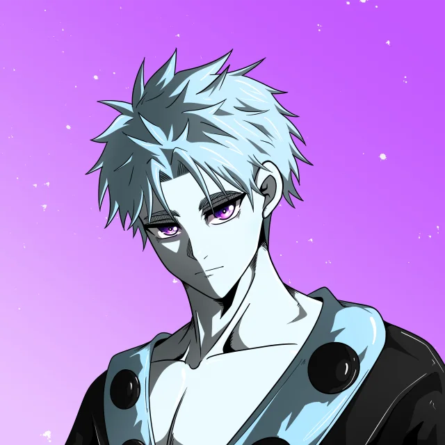 ALIEN #662. Illustration du NFT Alienzone. Eyes: Futâime; Hair: Sanzoku; Mark: None.