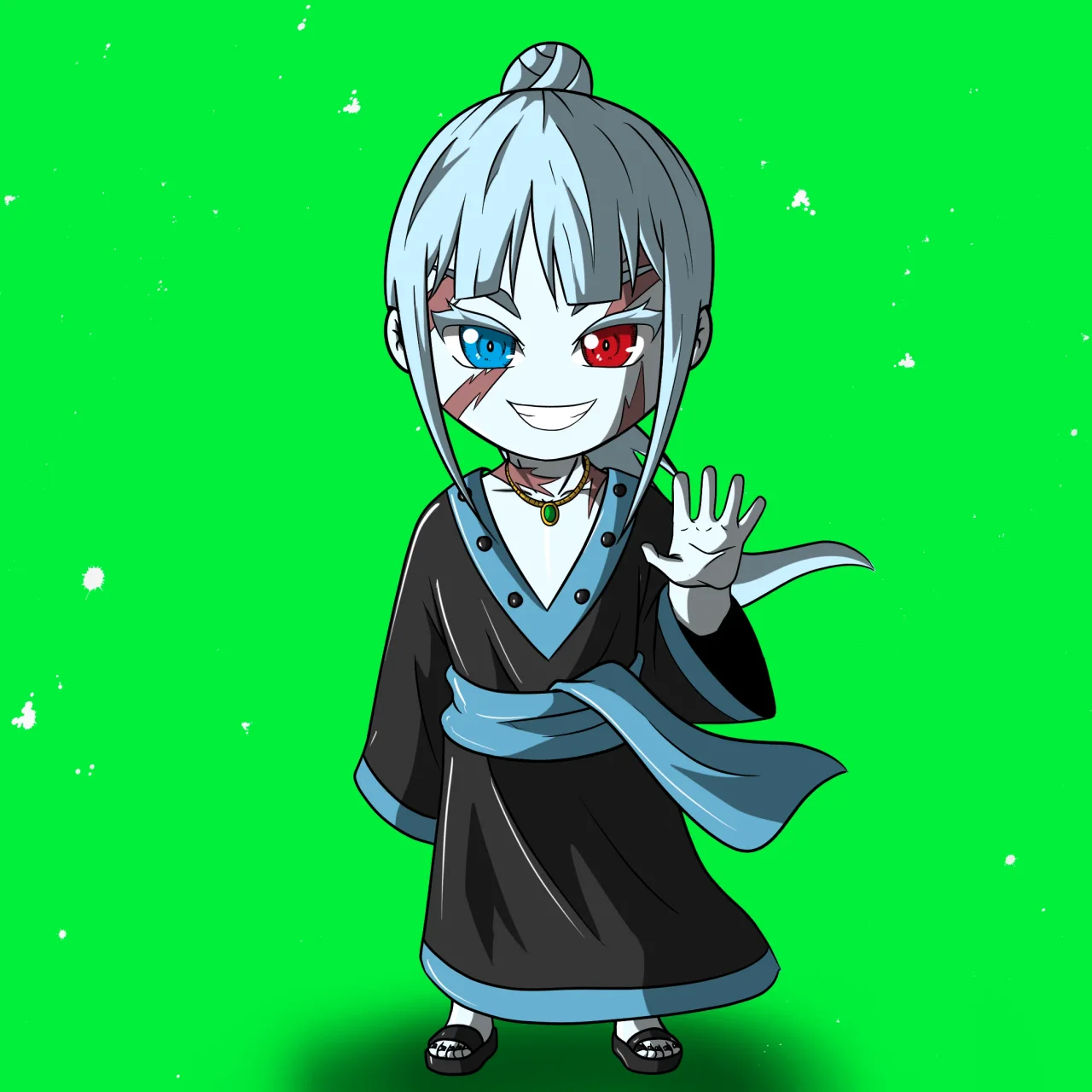 ALIEN #672. Alienzone NFT Chibi artwork.