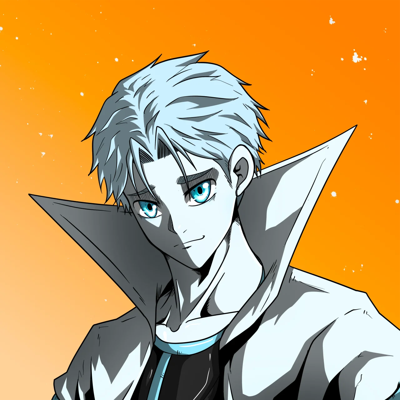 ALIEN #68. Alienzone digital collectible artwork. Eyes: Sêmoku; Hair: Ikemen; Mark: None.