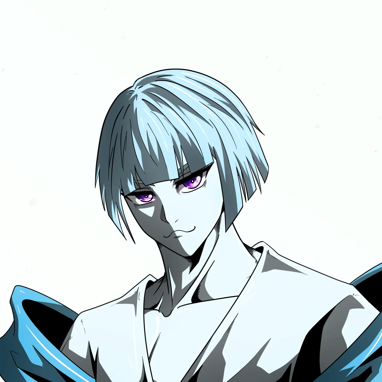ALIEN #686. Illustration du NFT Alienzone. Eyes: Futâime; Hair: Taregami; Mark: None.