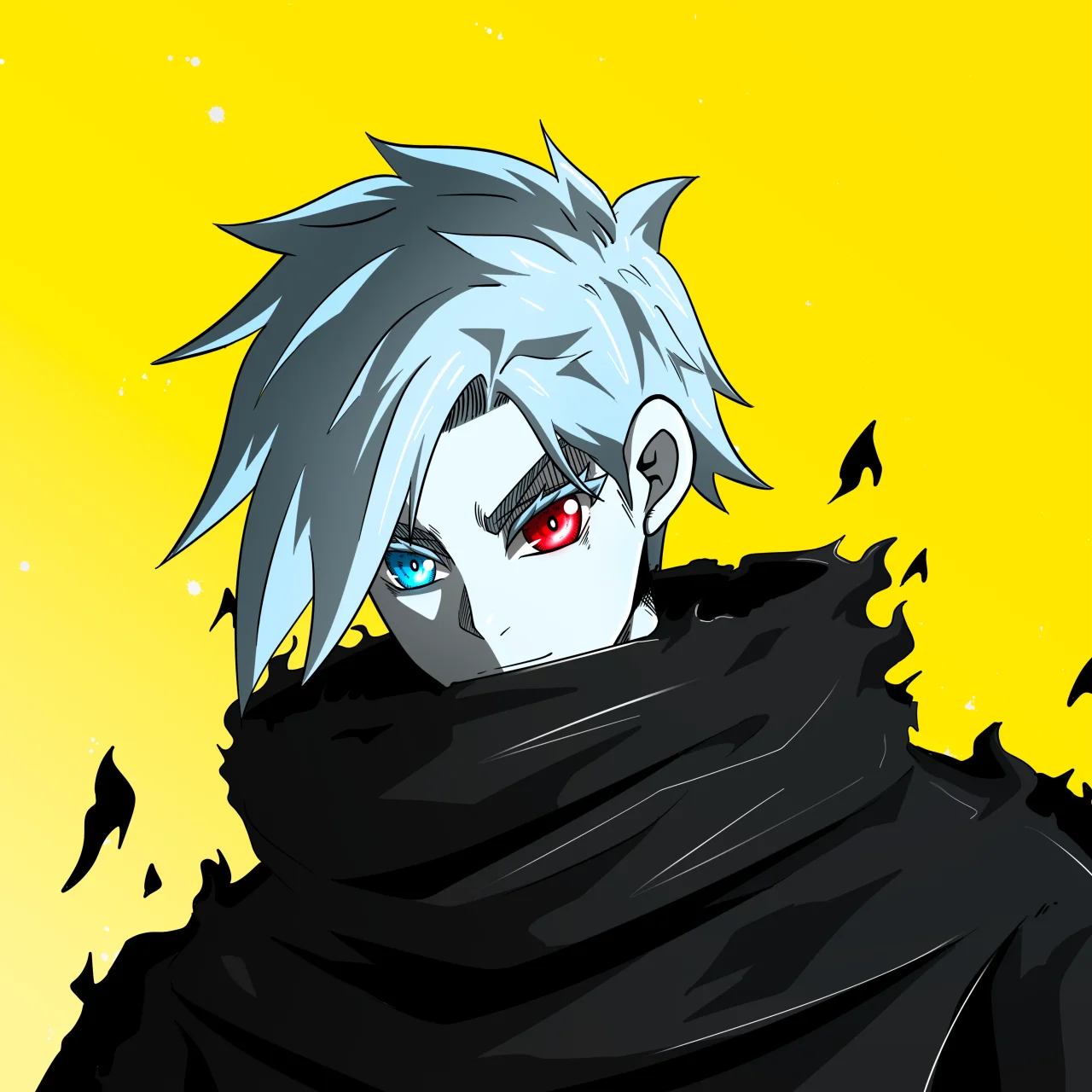ALIEN #687. Alienzone digital collectible artwork. Eyes: Kôsaiishoku; Hair: Migime; Mark: None.