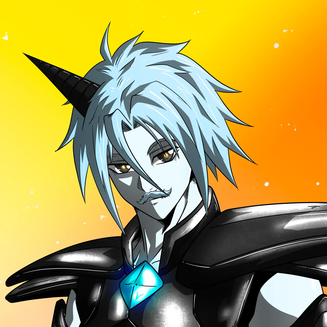 ALIEN #691. Alienzone digital collectible artwork. Eyes: Myôri; Hair: Anben; Mark: None.