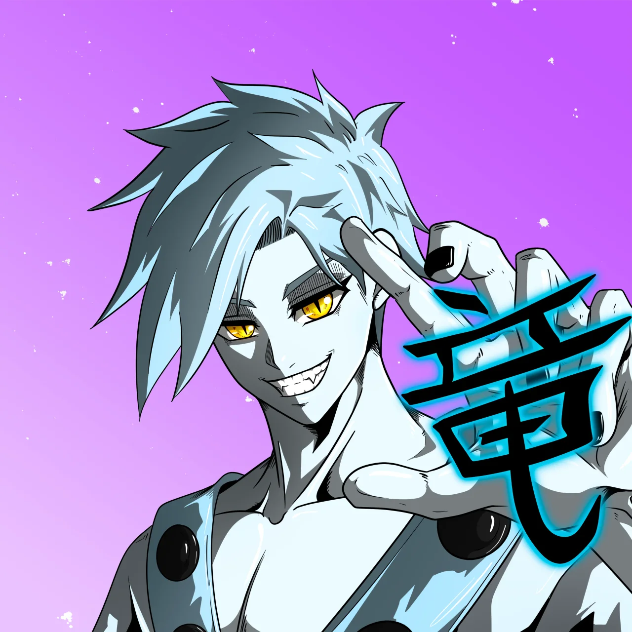 ALIEN #7. Alienzone digital collectible artwork. Eyes: Ryôshi; Hair: Migime; Mark: None.