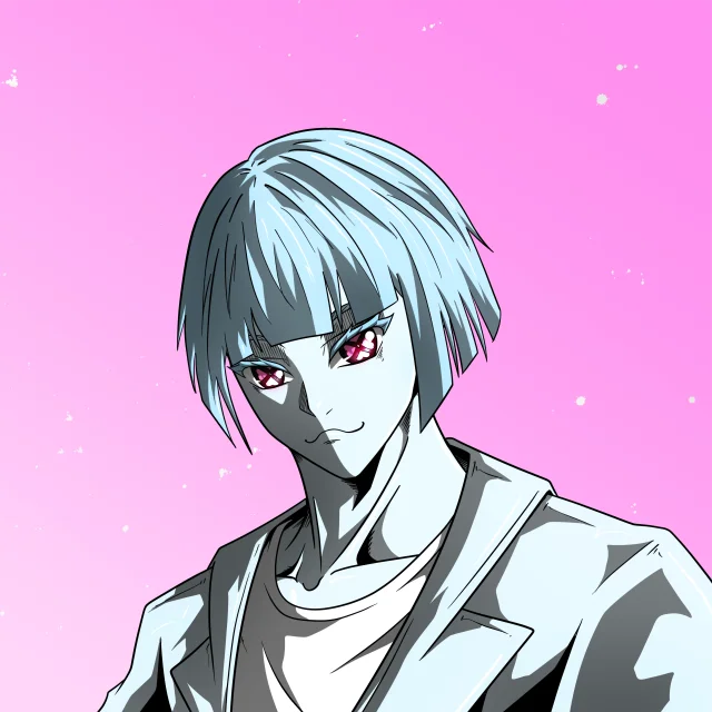 ALIEN #70. Alienzone digital collectible artwork. Eyes: Shinmoku; Hair: Taregami; Mark: None.
