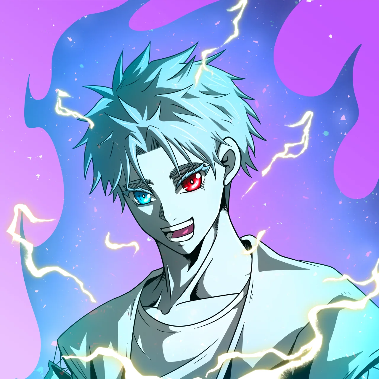 ALIEN #709. Alienzone digital collectible artwork. Eyes: Kôsaiishoku; Hair: Sanzoku; Mark: None.
