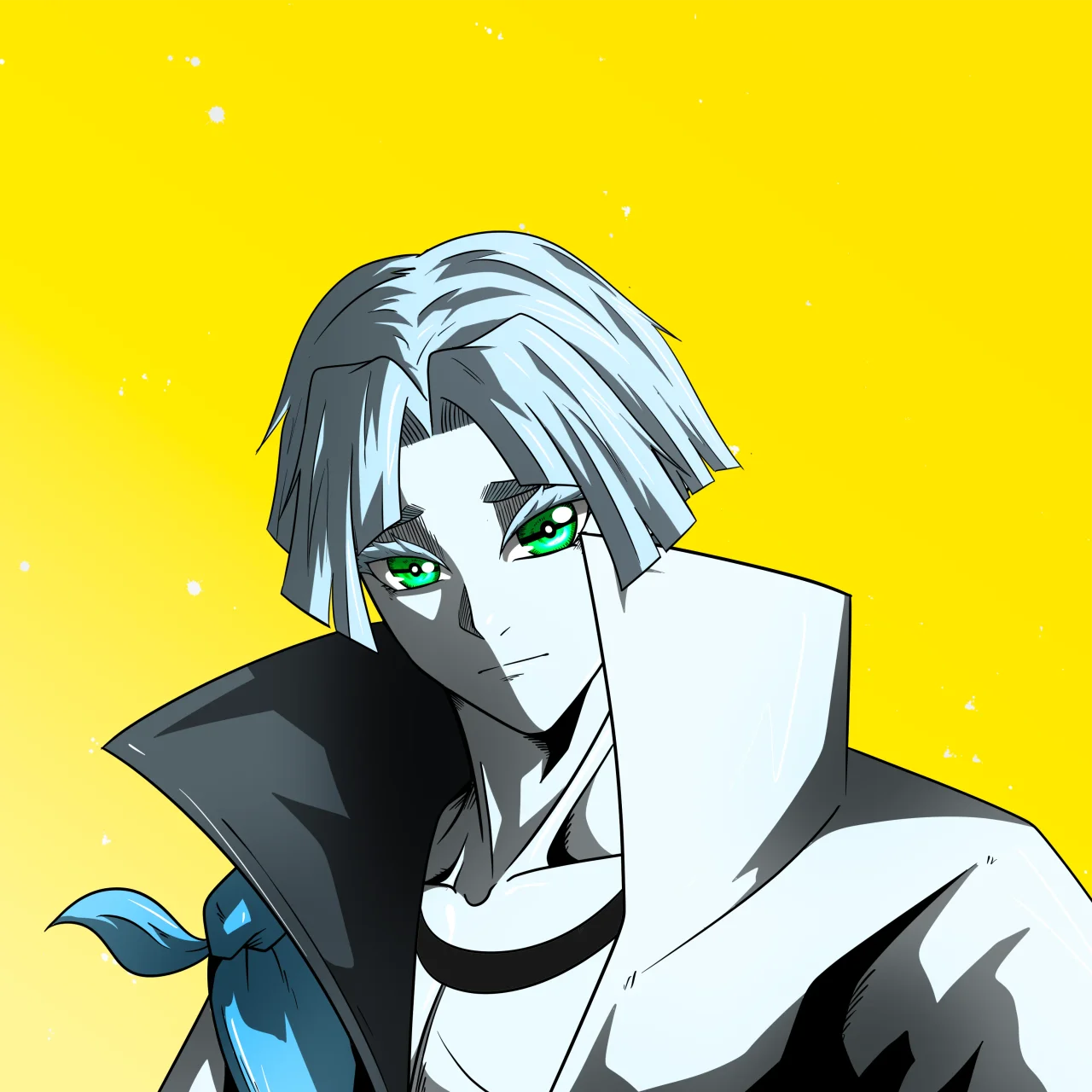 ALIEN #72. Alienzone digital collectible artwork. Eyes: Kôhaimoku; Hair: Zenbatsu; Mark: None.