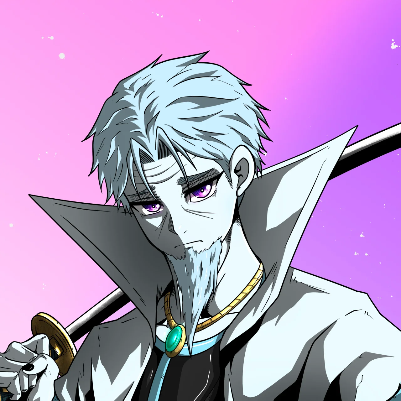 ALIEN #73. Alienzone digital collectible artwork. Eyes: Futâime; Hair: Ikemen; Mark: Senzo.