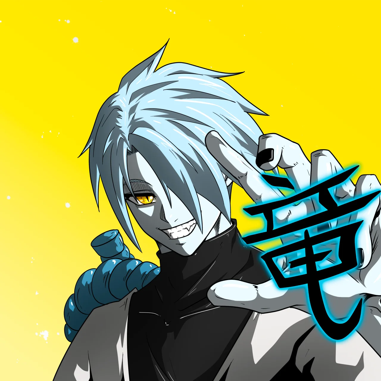 ALIEN #734. Alienzone digital collectible artwork. Eyes: Ryôshi; Hair: Hidarime; Mark: None.