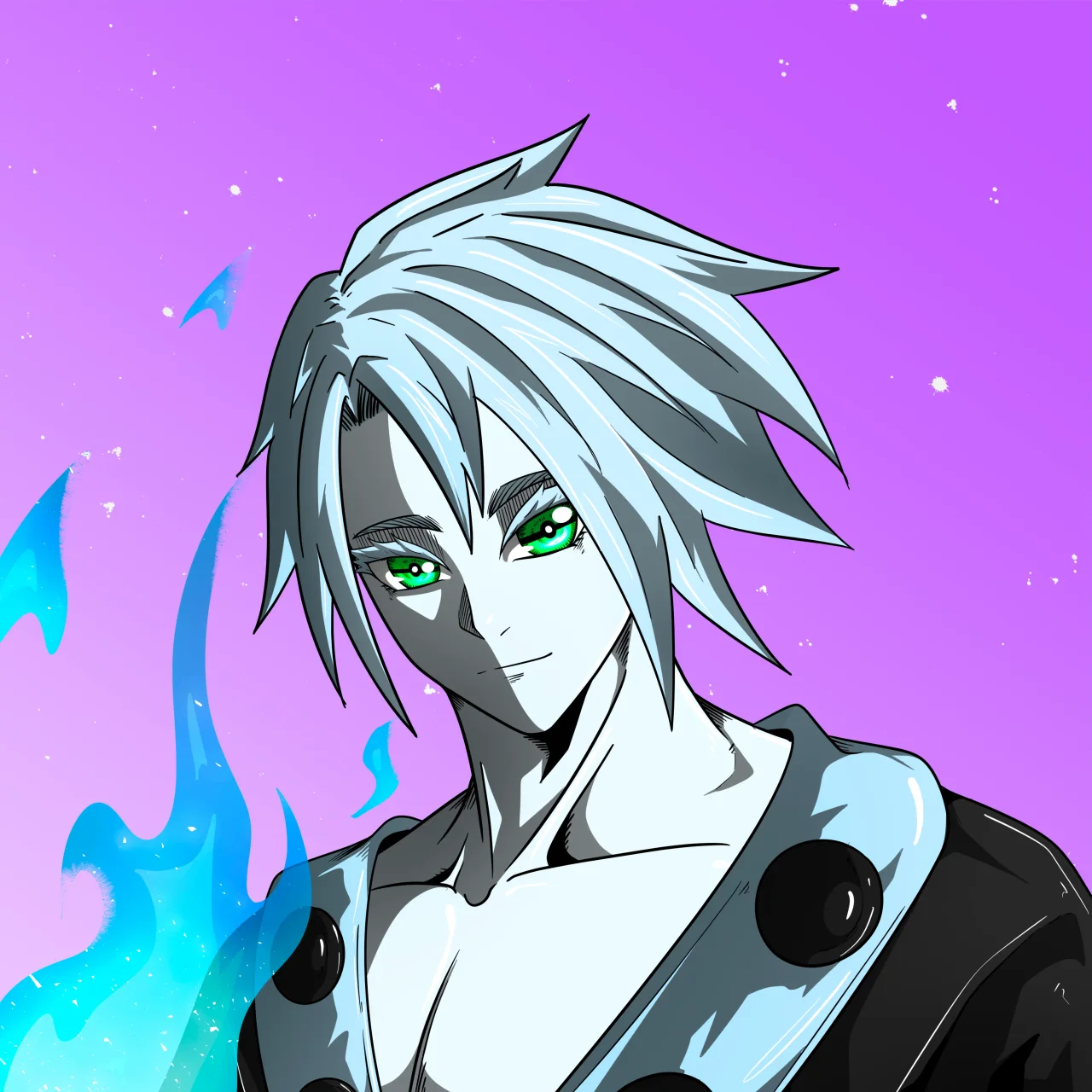 ALIEN #75. Alienzone digital collectible artwork. Eyes: Kôhaimoku; Hair: Bôshuku; Mark: None.