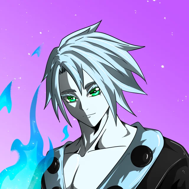 ALIEN #75. Alienzone digital collectible artwork. Eyes: Kôhaimoku; Hair: Bôshuku; Mark: None.
