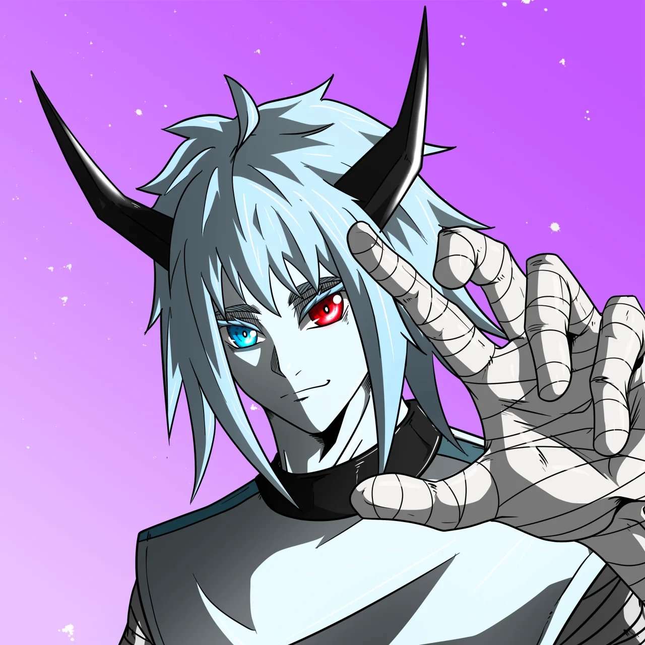 ALIEN #757. Alienzone digital collectible artwork. Eyes: Kôsaiishoku; Hair: Akuma; Mark: None.