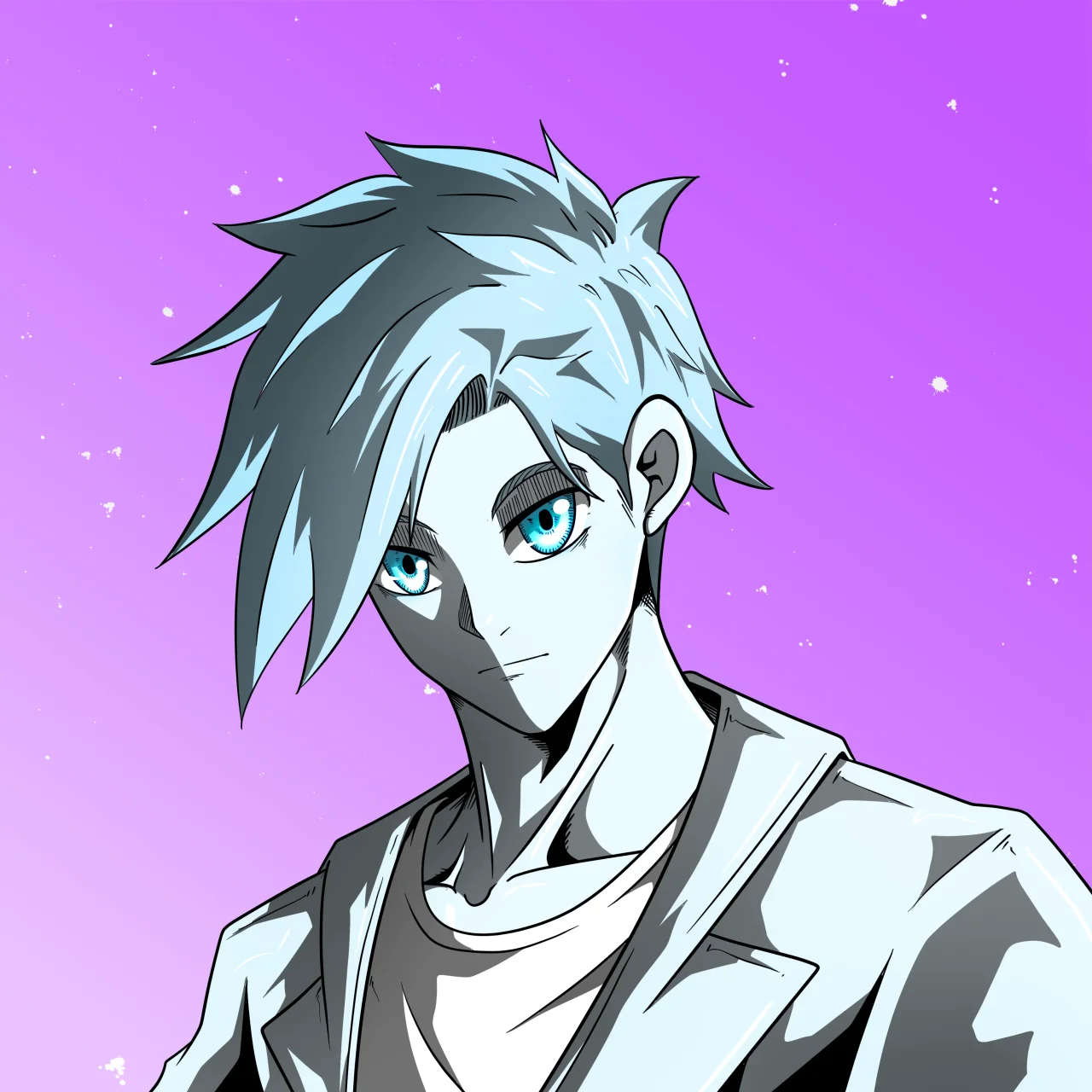 ALIEN #76. Alienzone digital collectible artwork. Eyes: Sêmoku; Hair: Migime; Mark: None.