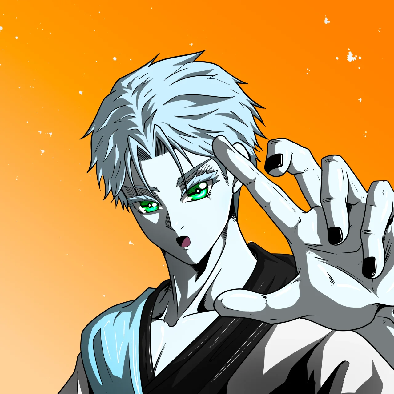 ALIEN #771. Alienzone digital collectible artwork. Eyes: Kôhaimoku; Hair: Ikemen; Mark: None.