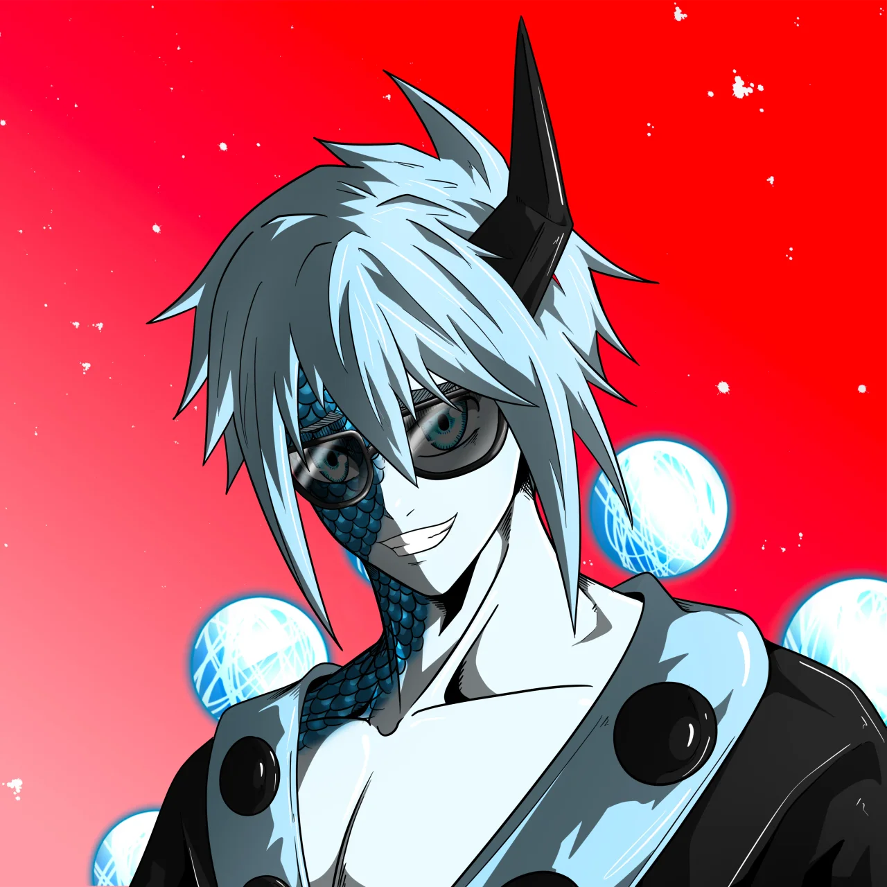 ALIEN #772. Alienzone digital collectible artwork. Eyes: Sêmoku; Hair: Ôben; Mark: Shinrin.