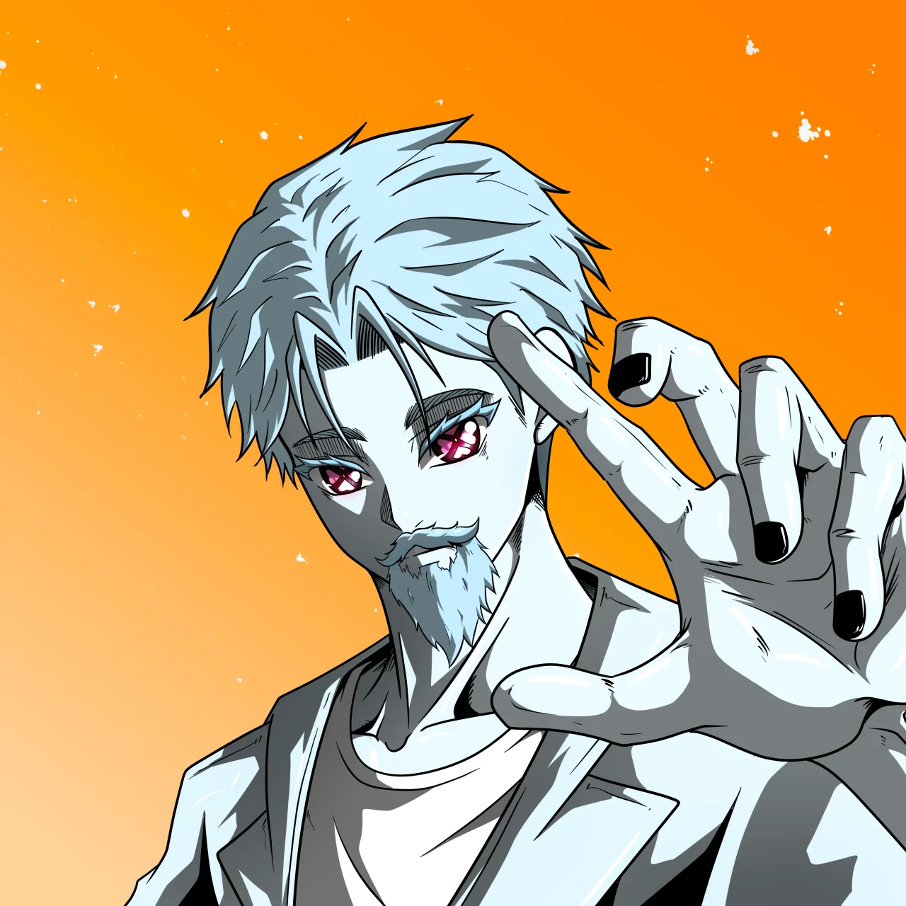 ALIEN #776. Illustration du NFT Alienzone. Eyes: Shinmoku; Hair: Ikemen; Mark: None.