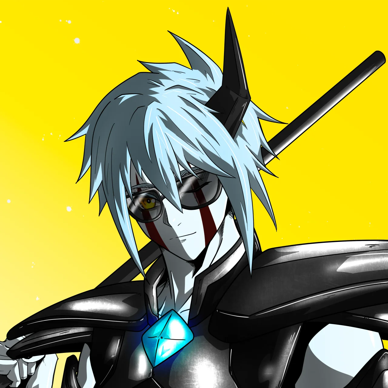 ALIEN #788. Alienzone digital collectible artwork. Eyes: Furukizu; Hair: Ôben; Mark: Yaban.
