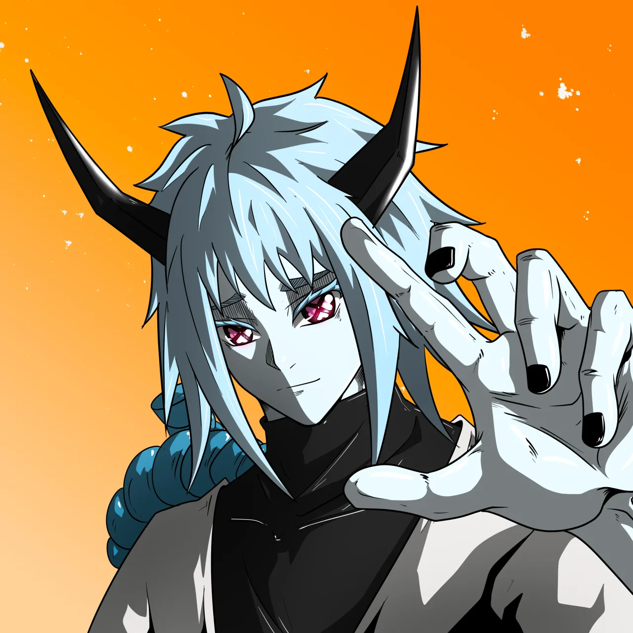 ALIEN #791. Illustration du NFT Alienzone. Eyes: Shinmoku; Hair: Akuma; Mark: None.