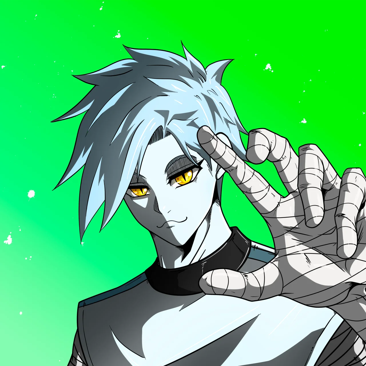 ALIEN #799. Alienzone digital collectible artwork. Eyes: Ryôshi; Hair: Migime; Mark: None.