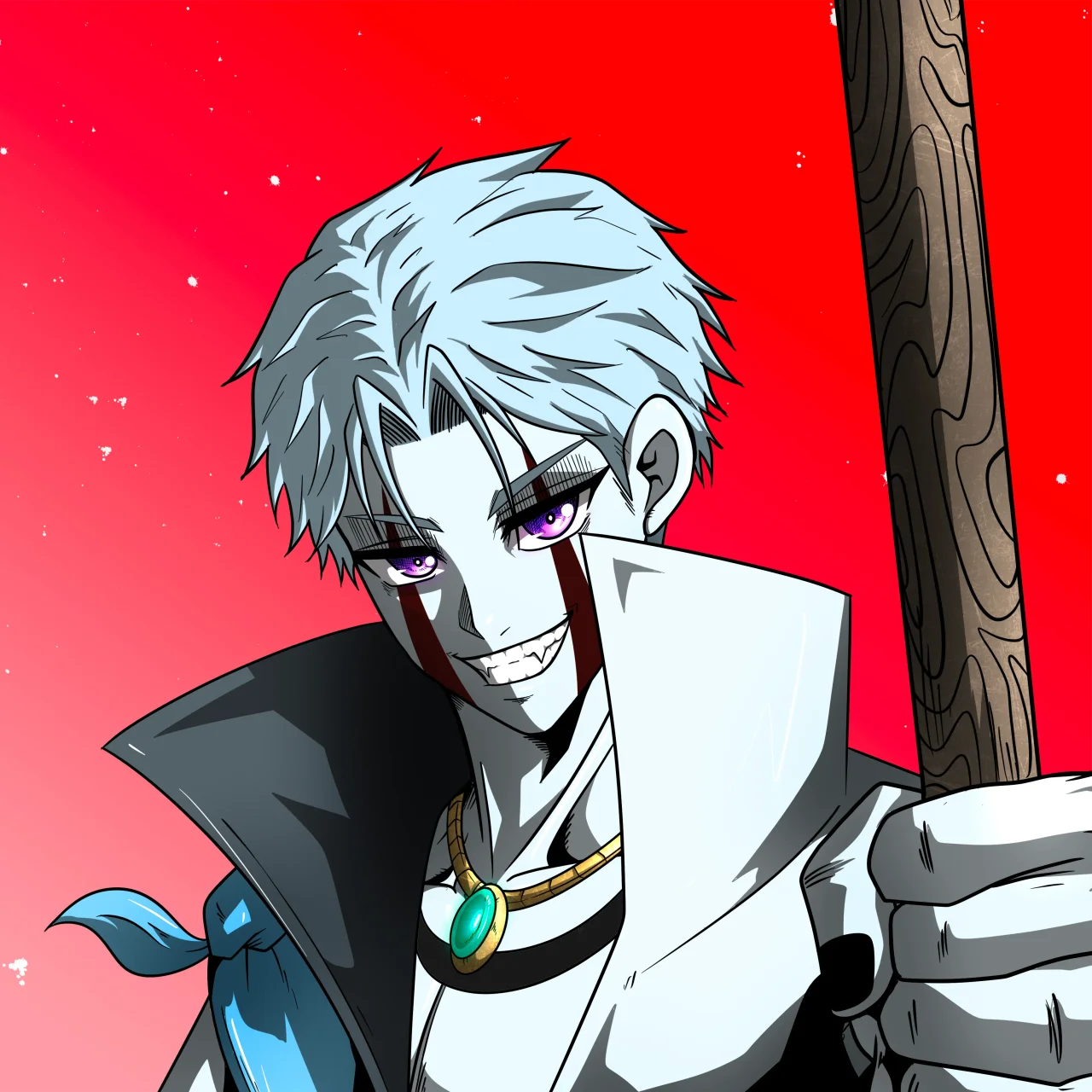 ALIEN #817. Alienzone digital collectible artwork. Eyes: Futâime; Hair: Ikemen; Mark: Yaban.