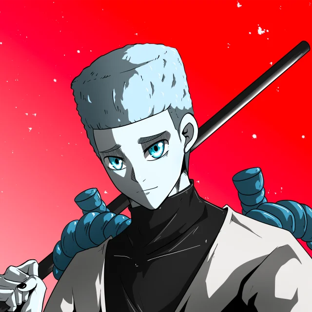 ALIEN #82. Alienzone digital collectible artwork. Eyes: Sêmoku; Hair: Shikakui; Mark: None.