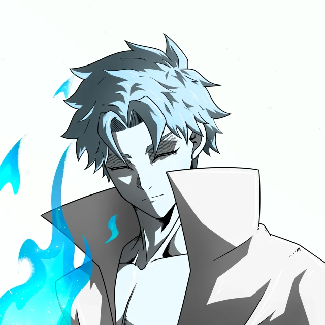 ALIEN #823. Illustration du NFT Alienzone. Eyes: Hêmoku; Hair: Hankôteki; Mark: None.