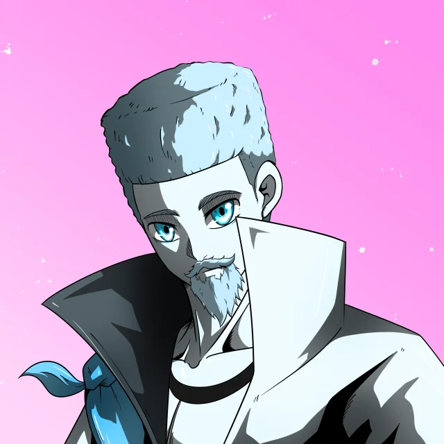 ALIEN #832. Illustration du NFT Alienzone. Eyes: Sêmoku; Hair: Shikakui; Mark: None.