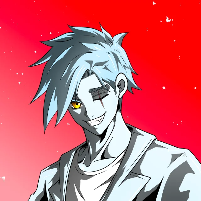 ALIEN #838. Illustration du NFT Alienzone. Eyes: Furukizu; Hair: Migime; Mark: None.