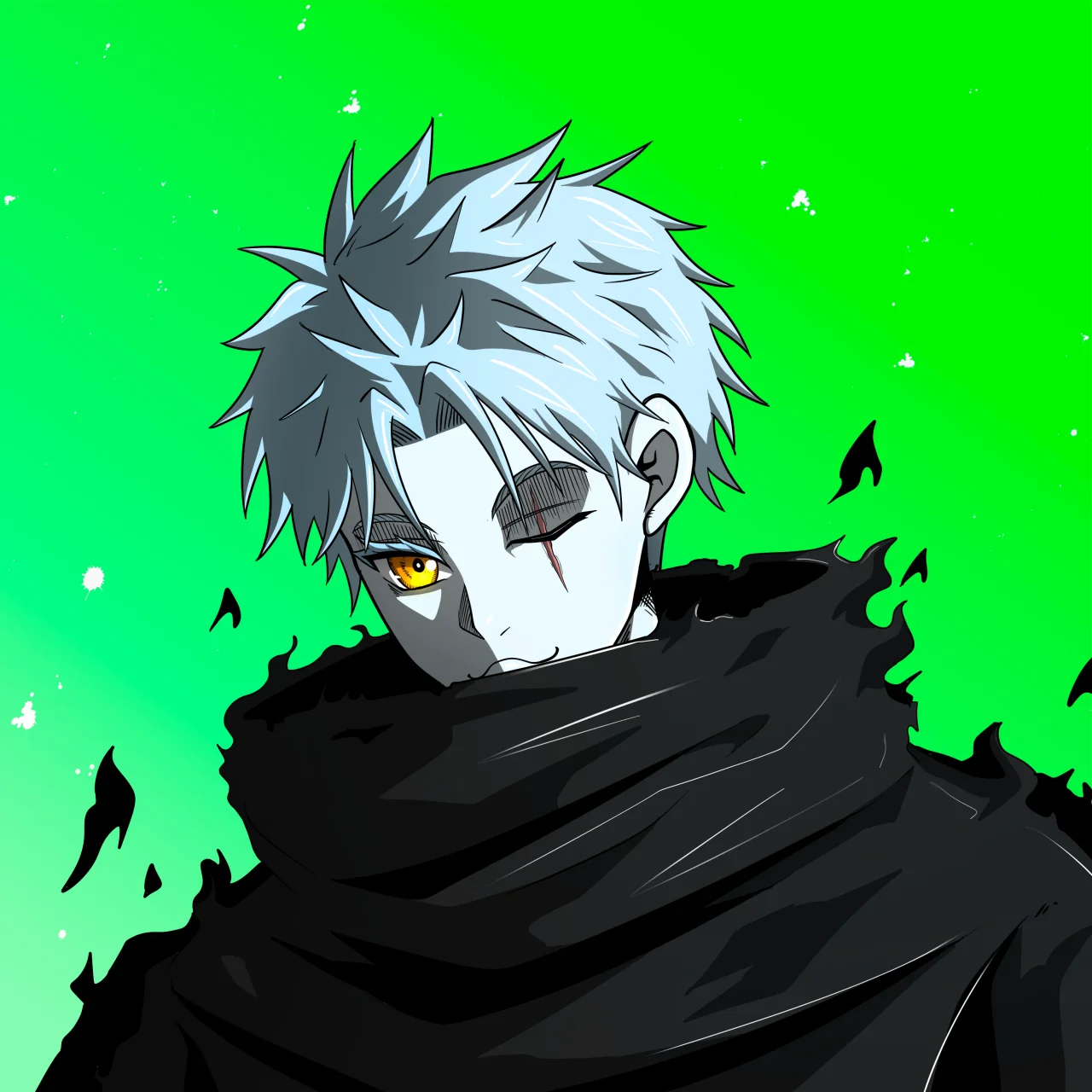 ALIEN #84. Alienzone digital collectible artwork. Eyes: Furukizu; Hair: Sanzoku; Mark: None.