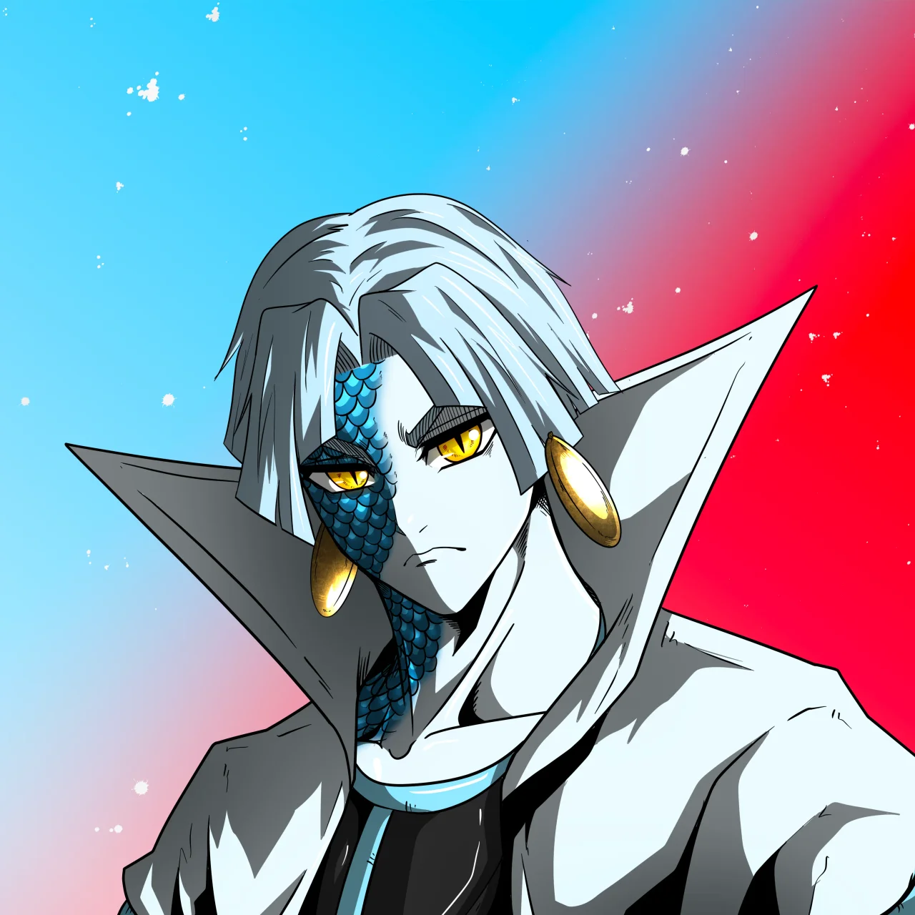 ALIEN #862. Alienzone digital collectible artwork. Eyes: Ryôshi; Hair: Zenbatsu; Mark: Shinrin.