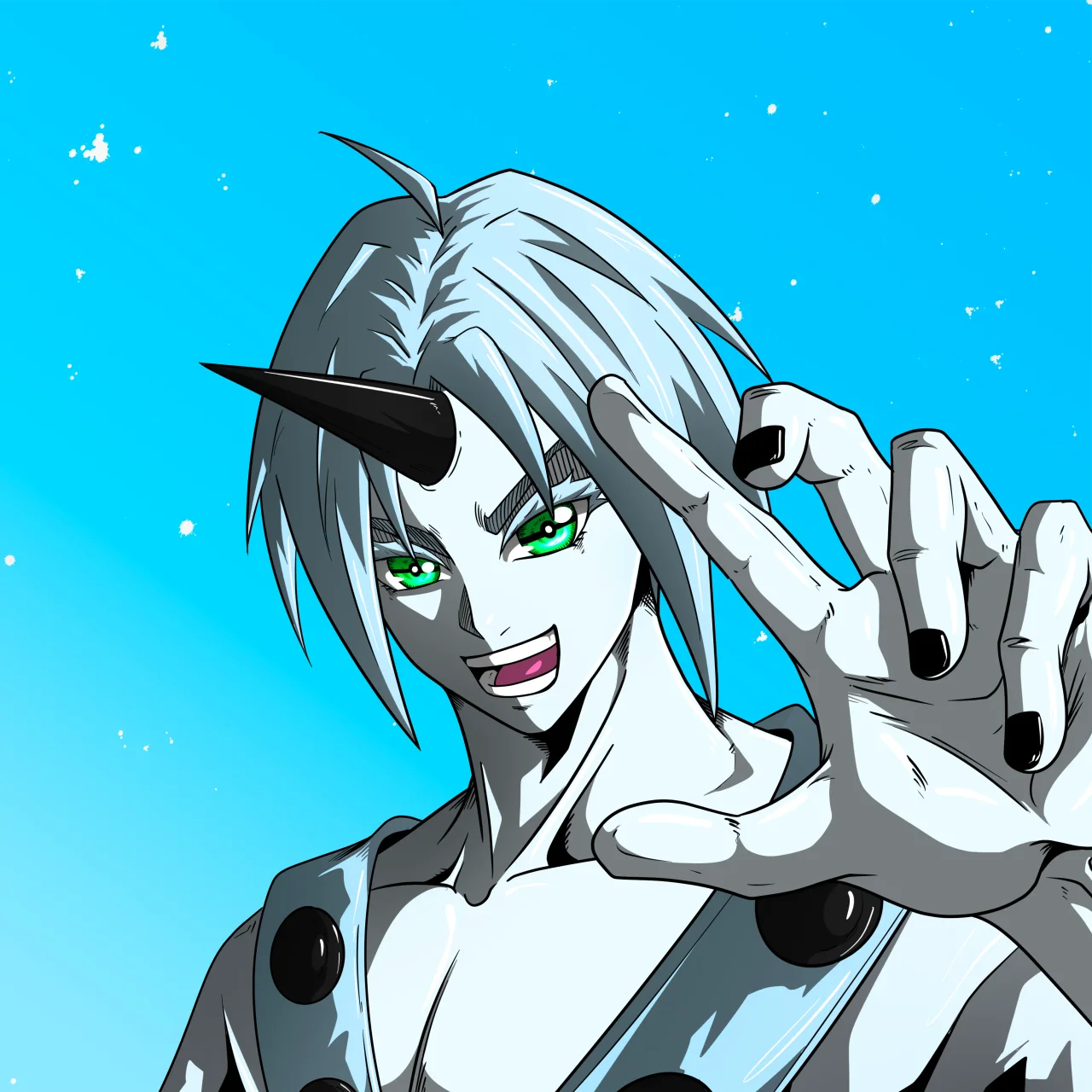 ALIEN #867. Alienzone digital collectible artwork. Eyes: Kôhaimoku; Hair: Ikkakujû; Mark: None.
