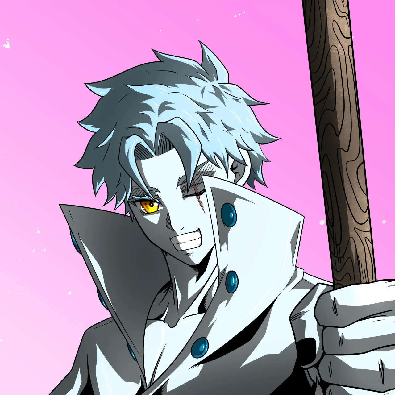 ALIEN #869. Alienzone digital collectible artwork. Eyes: Furukizu; Hair: Hankôteki; Mark: None.