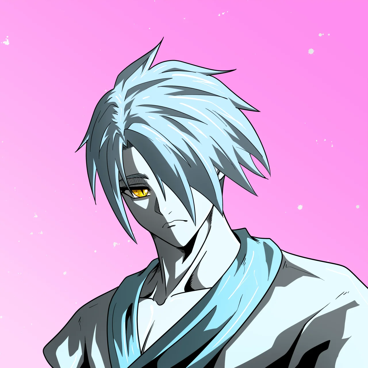 ALIEN #9. Alienzone digital collectible artwork. Eyes: Ryôshi; Hair: Hidarime; Mark: None.