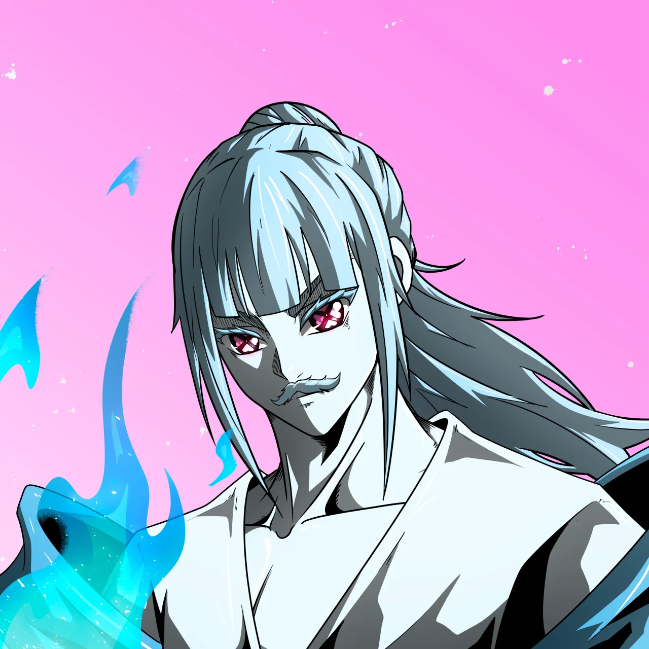 ALIEN #91. Alienzone digital collectible artwork. Eyes: Shinmoku; Hair: Kêkan II; Mark: None.